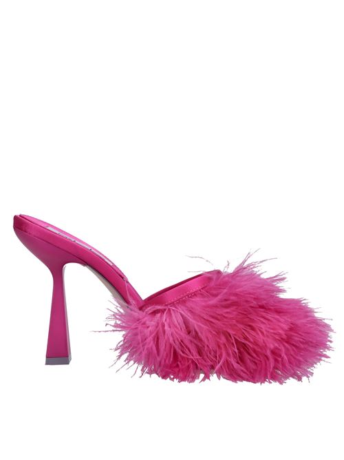 Mules in raso e piume SEBASTIAN | SE1124 SATINFUXIA